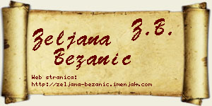 Željana Bežanić vizit kartica